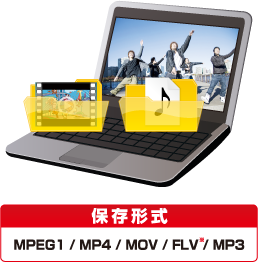 保存形式：MPEG1 / MP4 / MOV / FLV / MP3