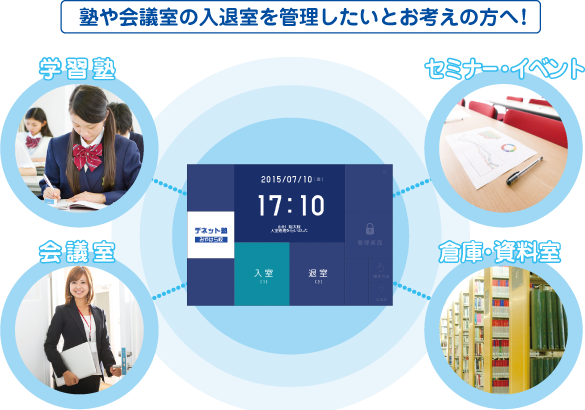 塾や会議室の入退室を管理したいとお考えの方へ！ 