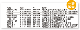 住所録一覧印刷