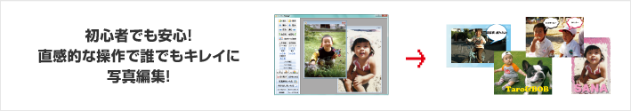 初心者でも安心！直感的な操作で誰でもキレイに写真編集！
