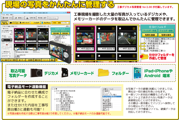 現場の写真をかんたんに管理する