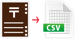 CSVデータの読込み・書出し機能