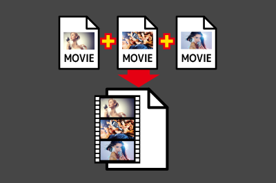 複数の動画ファイルをひとつにまとめて結合できる