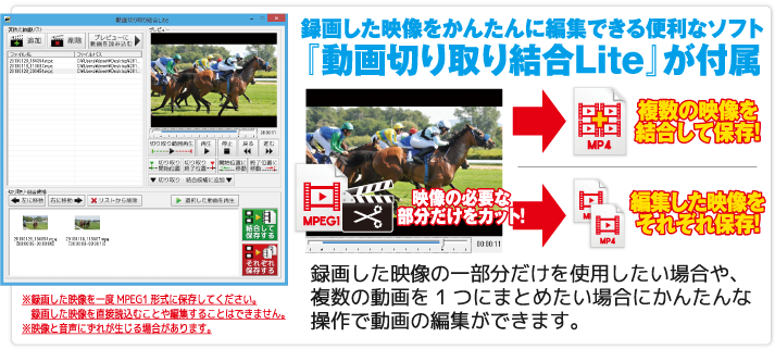 「動画切り取り結合Lite」が付属