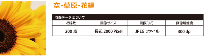 写真素材 空 草原 花編 製品概要 株式会社デネット