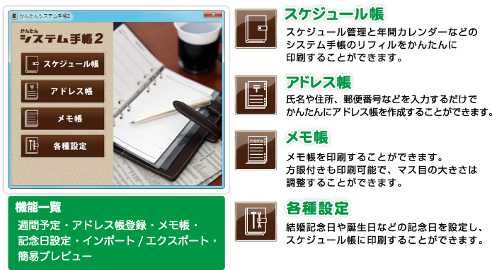 かんたんシステム手帳2 製品概要 株式会社デネット
