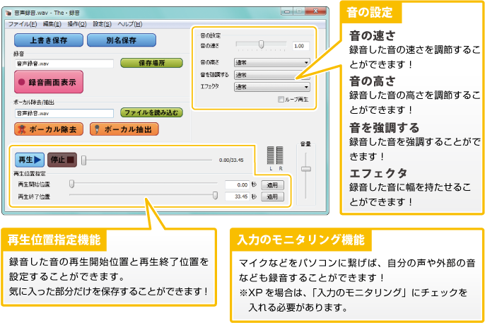 音声編集画面