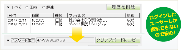 ログインしたユーザーしか表示できないので安心！